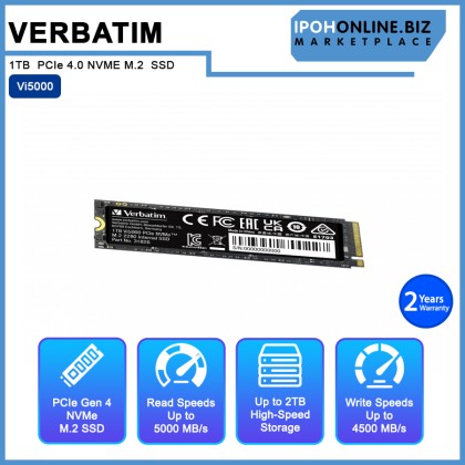 VERBATIM Vi5000 1TB  PCIe 4.0 NVME M.2  SSD